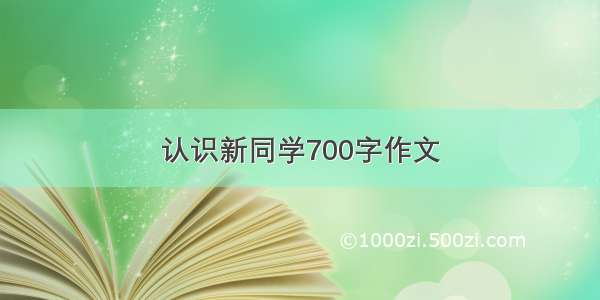 认识新同学700字作文