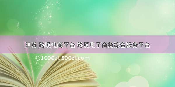 江苏 跨境电商平台 跨境电子商务综合服务平台