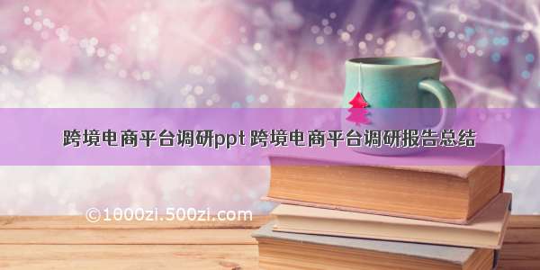 跨境电商平台调研ppt 跨境电商平台调研报告总结