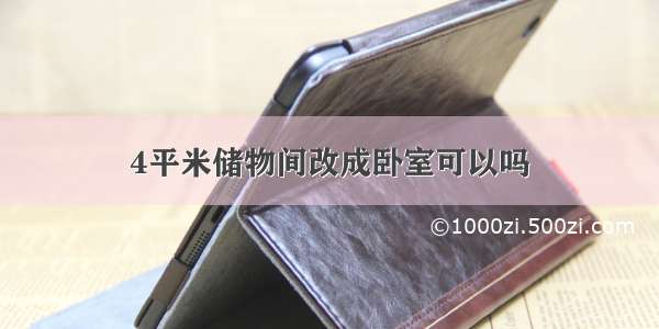 4平米储物间改成卧室可以吗