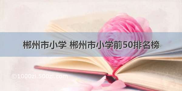 郴州市小学 郴州市小学前50排名榜