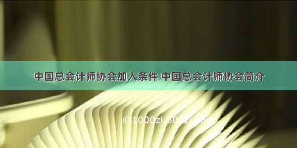 中国总会计师协会加入条件 中国总会计师协会简介