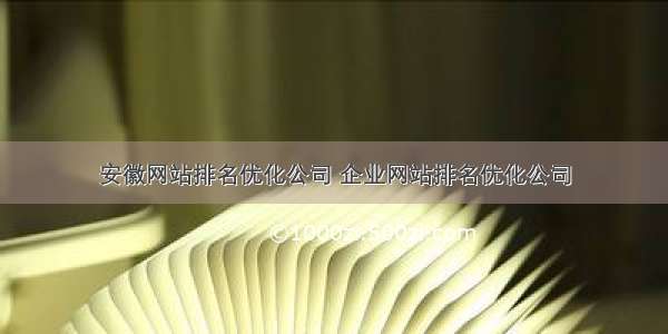 安徽网站排名优化公司 企业网站排名优化公司