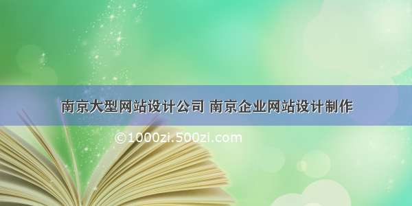 南京大型网站设计公司 南京企业网站设计制作