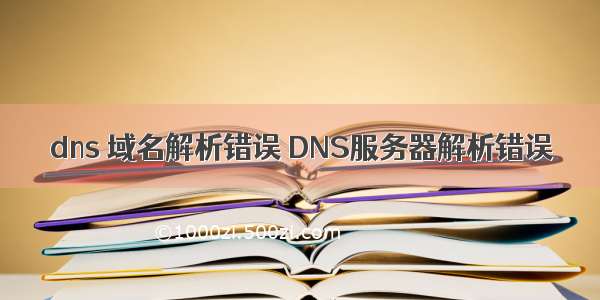 dns 域名解析错误 DNS服务器解析错误