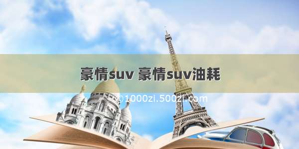 豪情suv 豪情suv油耗