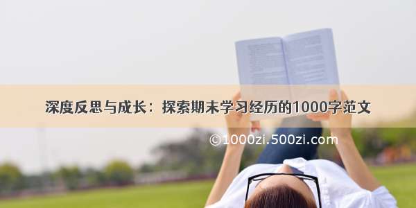 深度反思与成长：探索期末学习经历的1000字范文