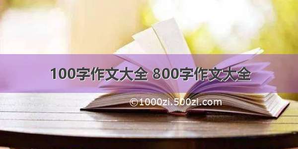 100字作文大全 800字作文大全