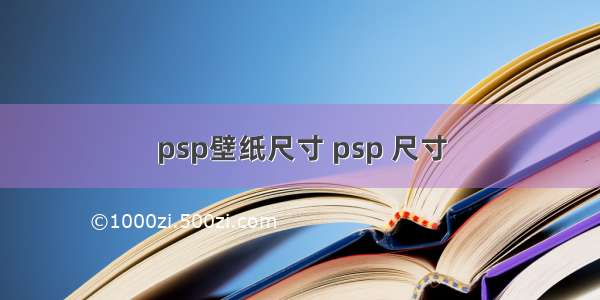 psp壁纸尺寸 psp 尺寸