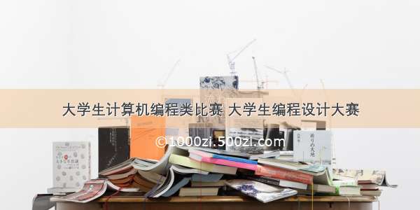 大学生计算机编程类比赛 大学生编程设计大赛