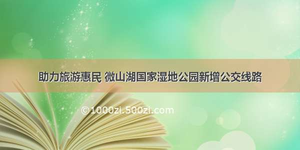 助力旅游惠民 微山湖国家湿地公园新增公交线路