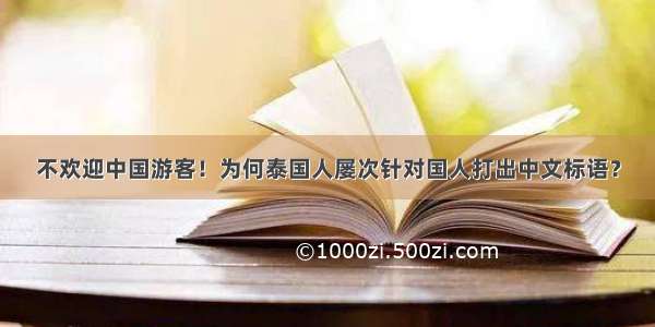 不欢迎中国游客！为何泰国人屡次针对国人打出中文标语？