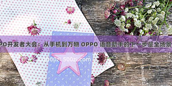 OPPO开发者大会：从手机到万物 OPPO 语音助手的下一步是全场景入口