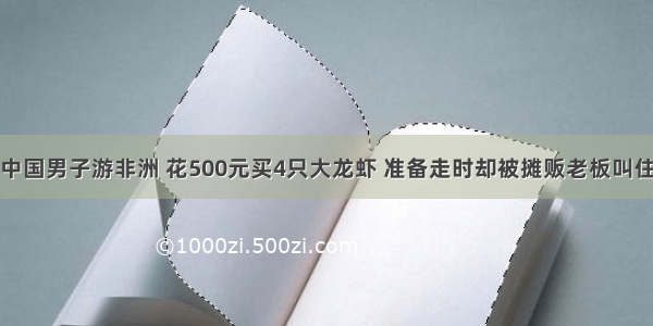 中国男子游非洲 花500元买4只大龙虾 准备走时却被摊贩老板叫住