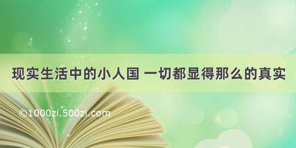 现实生活中的小人国 一切都显得那么的真实