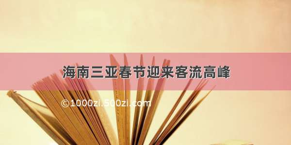 海南三亚春节迎来客流高峰