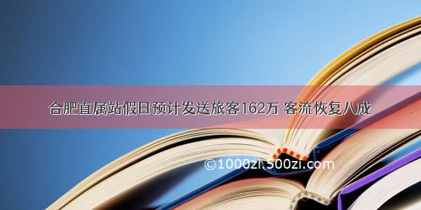 合肥直属站假日预计发送旅客162万 客流恢复八成