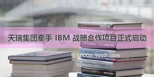 天瑞集团牵手 IBM 战略合作项目正式启动