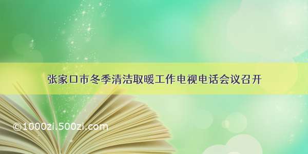 张家口市冬季清洁取暖工作电视电话会议召开