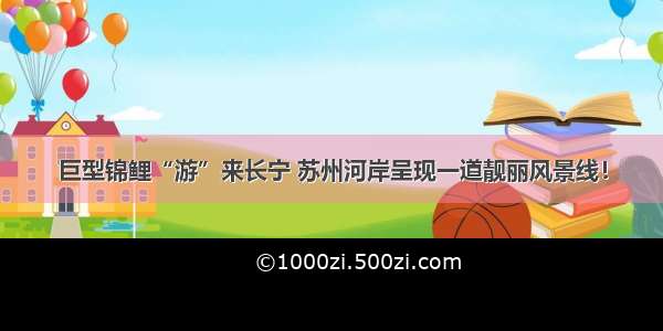 巨型锦鲤“游”来长宁 苏州河岸呈现一道靓丽风景线！