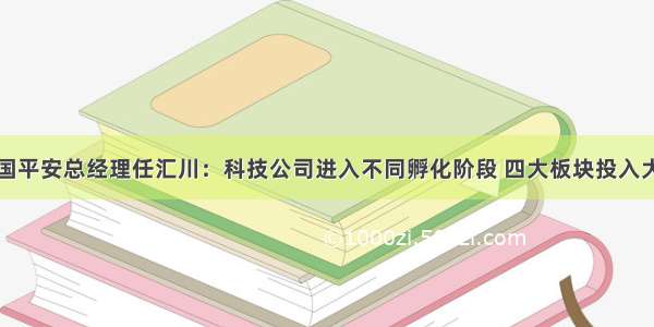 每经专访中国平安总经理任汇川：科技公司进入不同孵化阶段 四大板块投入大带来营运利