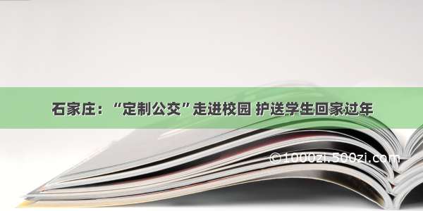 石家庄：“定制公交”走进校园 护送学生回家过年