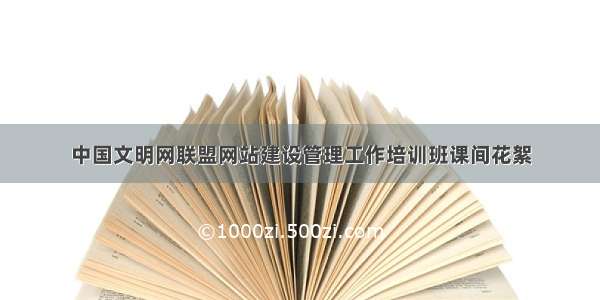 中国文明网联盟网站建设管理工作培训班课间花絮