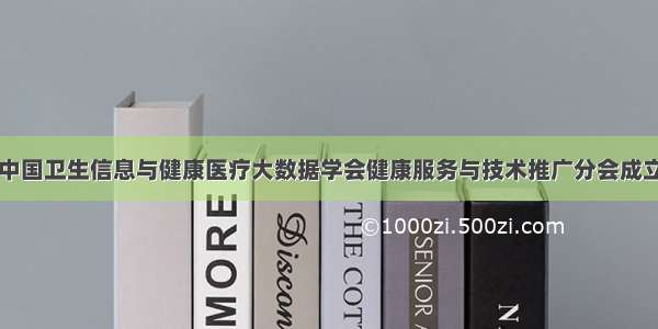 中国卫生信息与健康医疗大数据学会健康服务与技术推广分会成立