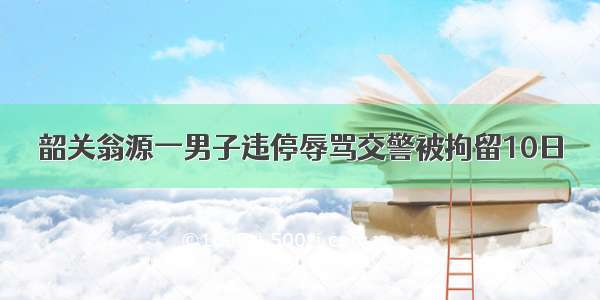 韶关翁源一男子违停辱骂交警被拘留10日