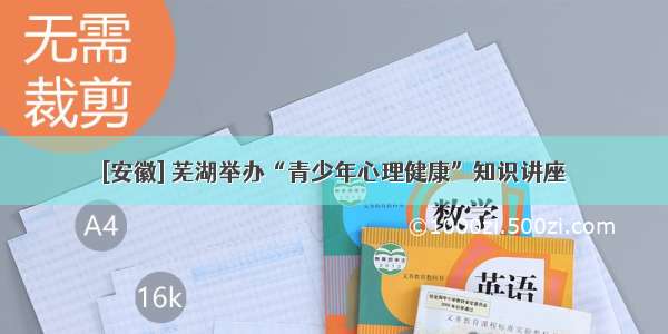 [安徽] 芜湖举办“青少年心理健康”知识讲座