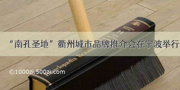 “南孔圣地”衢州城市品牌推介会在宁波举行