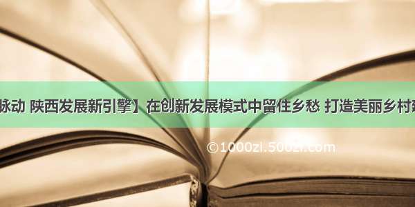 【西部开发新脉动 陕西发展新引擎】在创新发展模式中留住乡愁 打造美丽乡村建设“陕