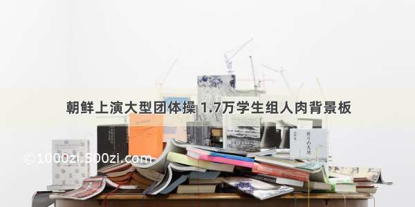 朝鲜上演大型团体操 1.7万学生组人肉背景板