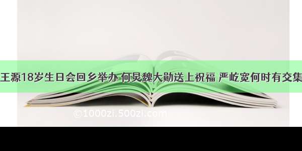 王源18岁生日会回乡举办 何炅魏大勋送上祝福 严屹宽何时有交集