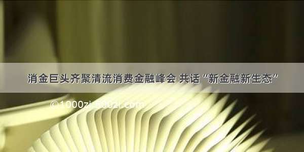 消金巨头齐聚清流消费金融峰会 共话“新金融新生态”