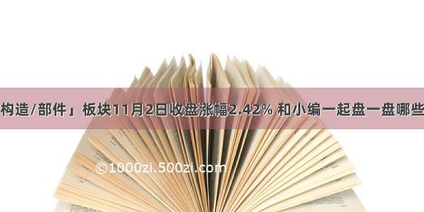 美股「金属构造/部件」板块11月2日收盘涨幅2.42% 和小编一起盘一盘哪些股票在上涨