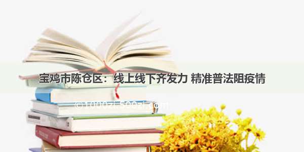 宝鸡市陈仓区：线上线下齐发力 精准普法阻疫情