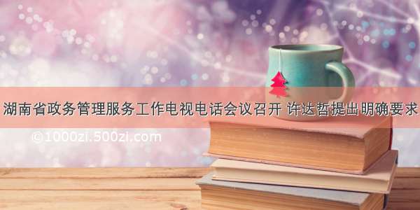 湖南省政务管理服务工作电视电话会议召开 许达哲提出明确要求