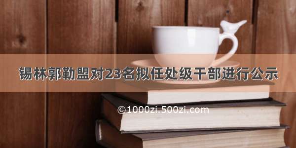 锡林郭勒盟对23名拟任处级干部进行公示