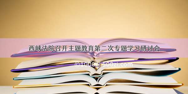 西峡法院召开主题教育第二次专题学习研讨会