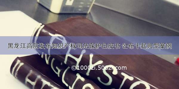 黑龙江高院发布知识产权司法保护白皮书 公布十起典型案例