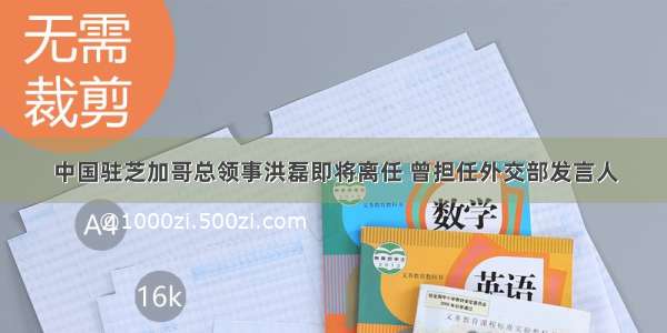 中国驻芝加哥总领事洪磊即将离任 曾担任外交部发言人