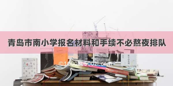 青岛市南小学报名材料和手续不必熬夜排队