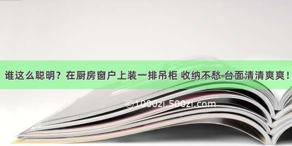 谁这么聪明？在厨房窗户上装一排吊柜 收纳不愁 台面清清爽爽！