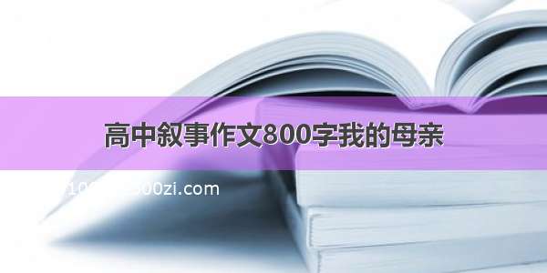 高中叙事作文800字我的母亲