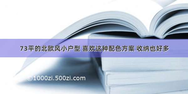 73平的北欧风小户型 喜欢这种配色方案 收纳也好多