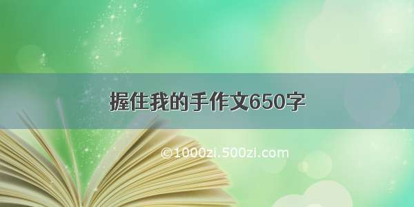 握住我的手作文650字