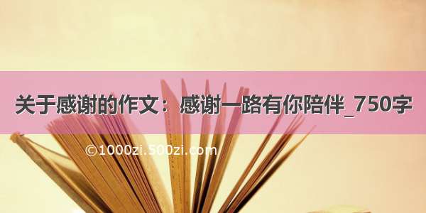 关于感谢的作文：感谢一路有你陪伴_750字