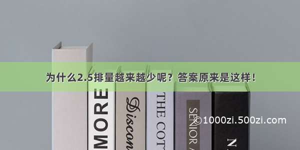 为什么2.5排量越来越少呢？答案原来是这样！