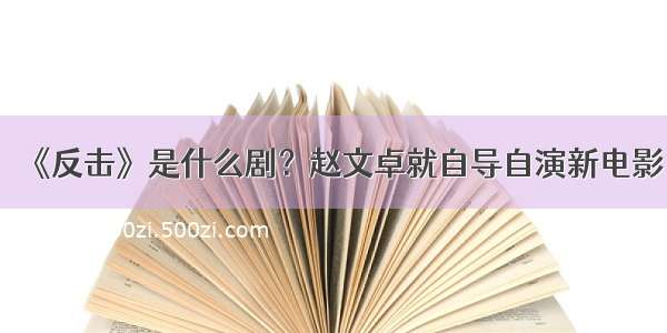 《反击》是什么剧？赵文卓就自导自演新电影